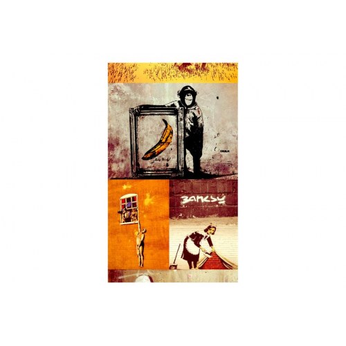Tapet - Collage - Banksy 50 x 1000 cm