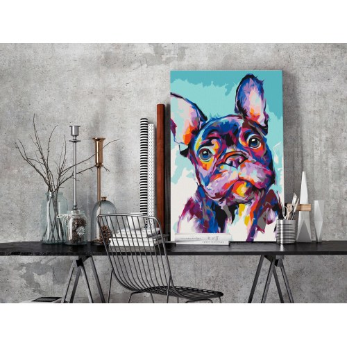 Mal selv billede - Bulldog Portrait 40 x 60 cm