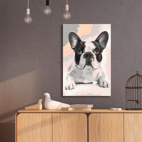 Mal selv billede - French Bulldog 40 x 60 cm