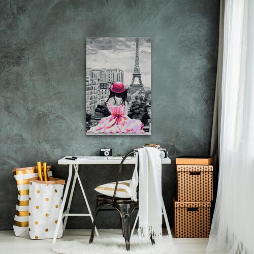 Mal selv billede - Paris - Eiffel Tower View 40 x 60 cm