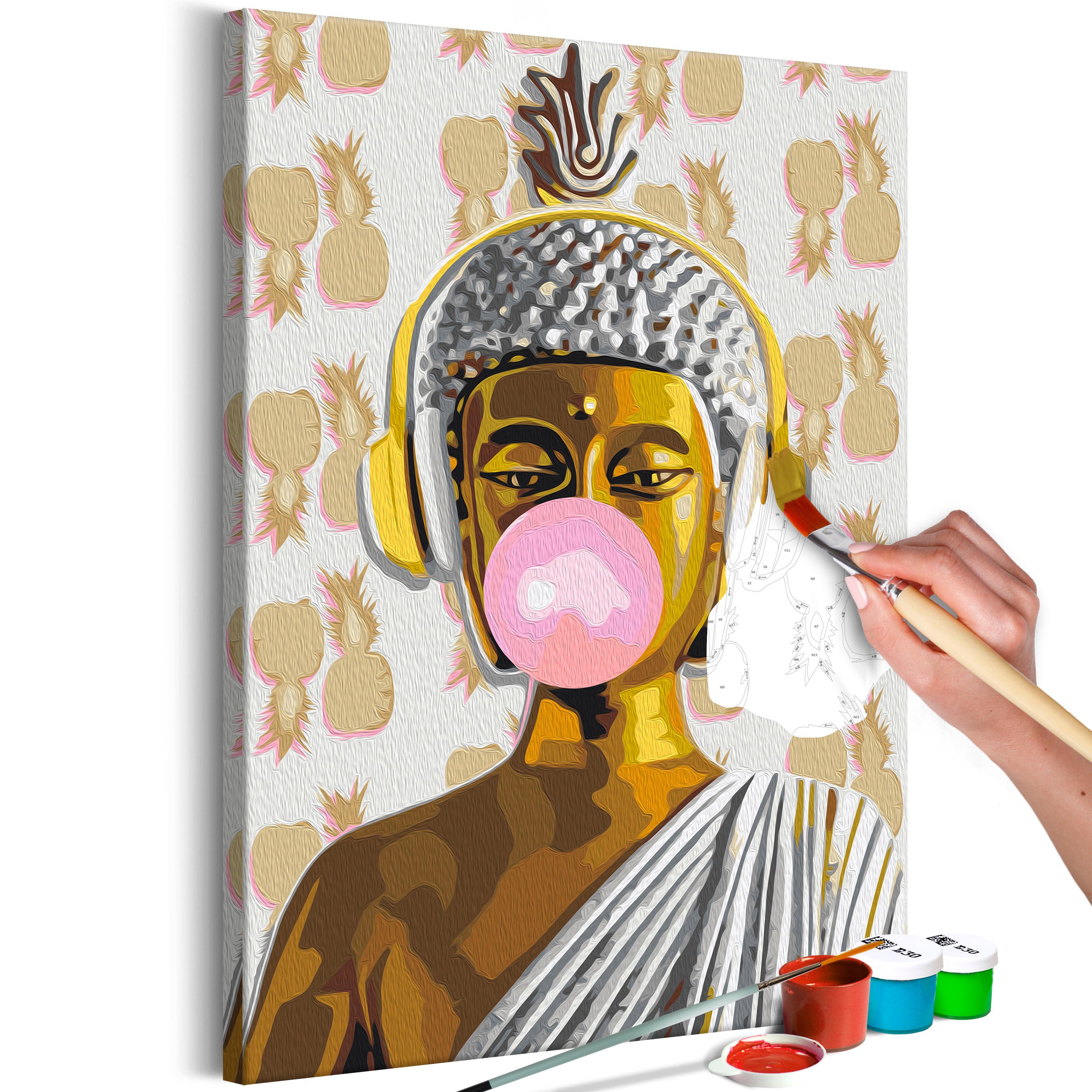 Mal selv billede - Buddha and Pineapples 40 x 60 cm