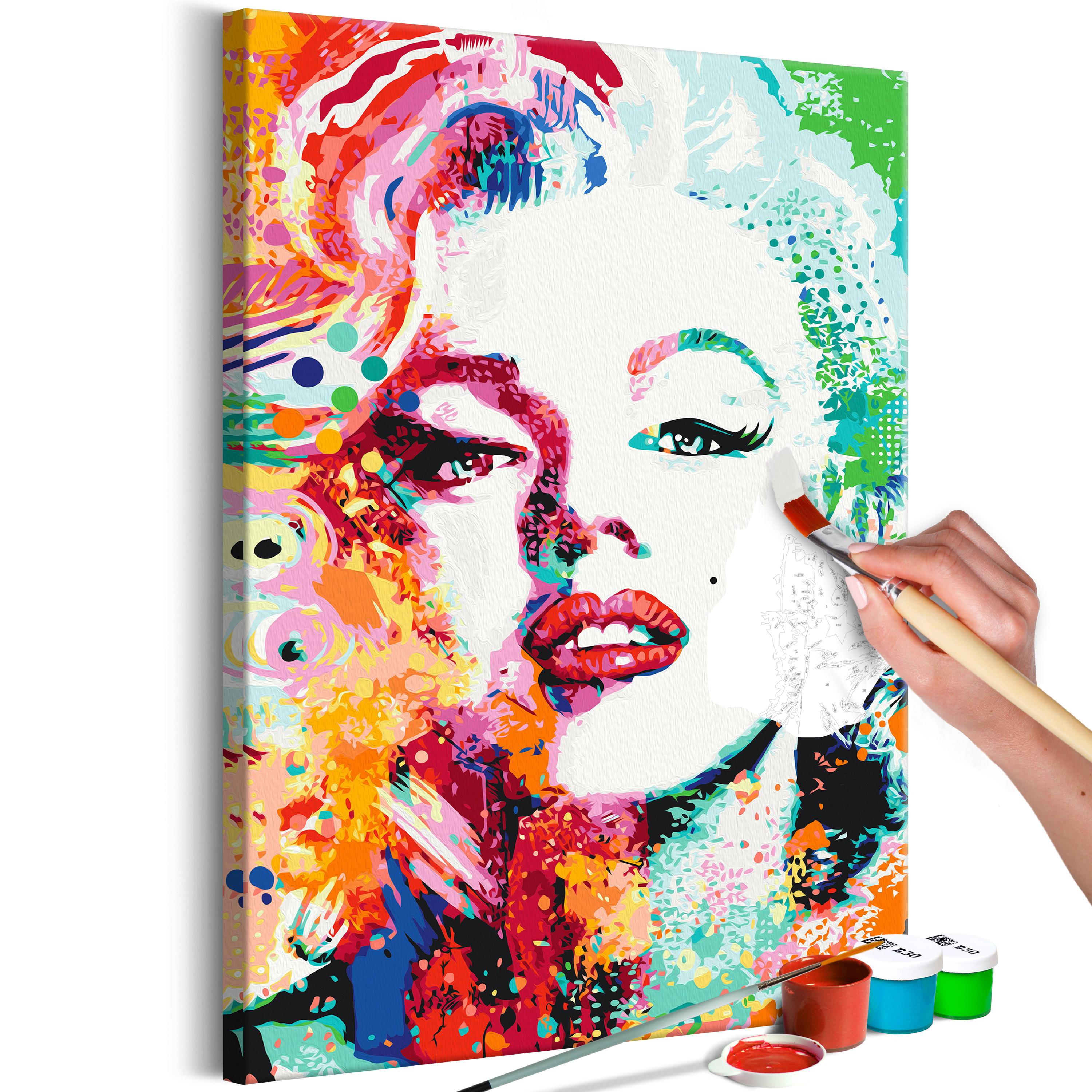 Mal efter tal billede Charmerende Marilyn 40 x 50 cm