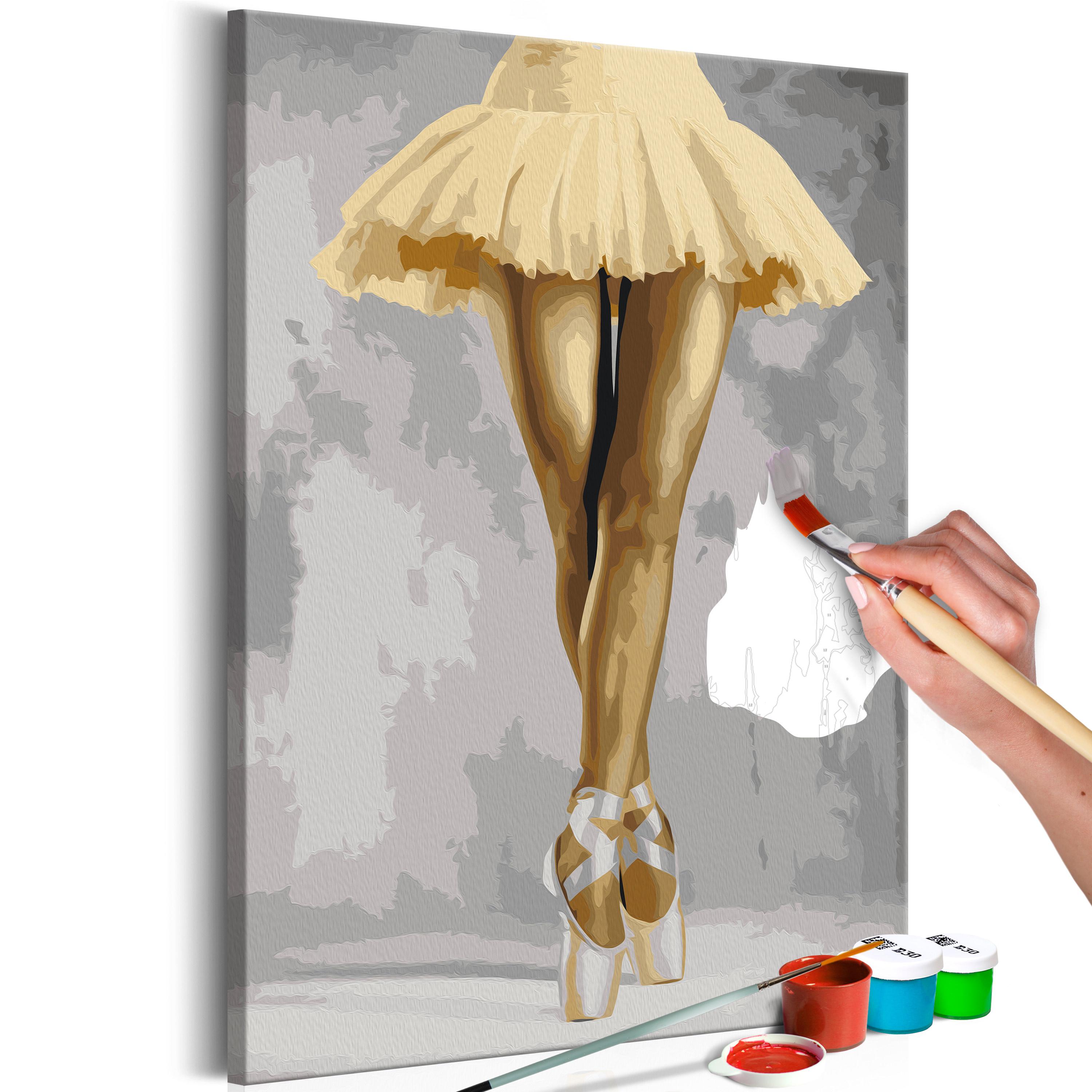 Mal selv billede Yellow Ballerina 40 x 50 cm