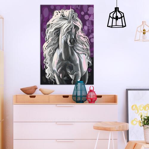 Mal selv billede - White Unicorn 40 x 60 cm