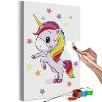 Mal selv billede - Rainbow Unicorn 40 x 60 cm