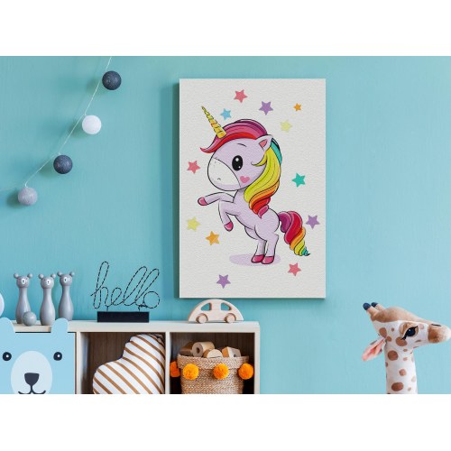 Mal selv billede - Rainbow Unicorn 40 x 60 cm