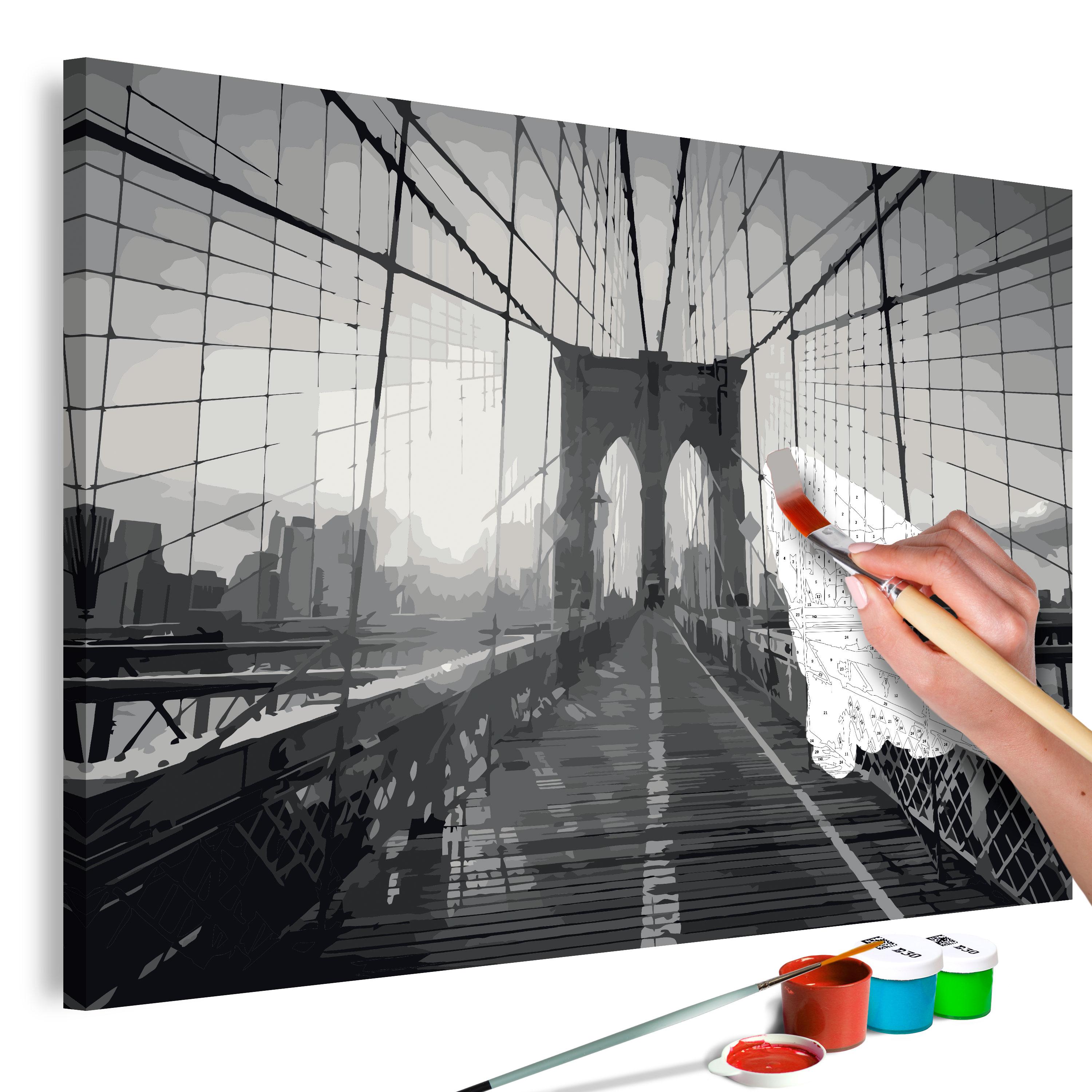 Mal efter tal billede New York Bridge 50 x 40 cm