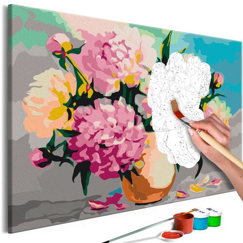 Mal selv billede - Flowers in Vase 60 x 40 cm