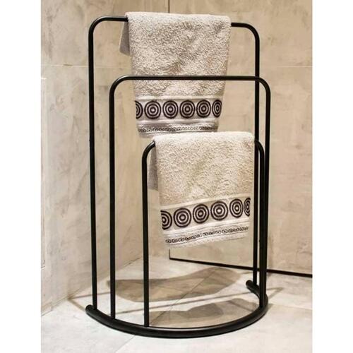 Bathroom Solutions fritstående håndklædestativ 49,5x75 cm metal sort