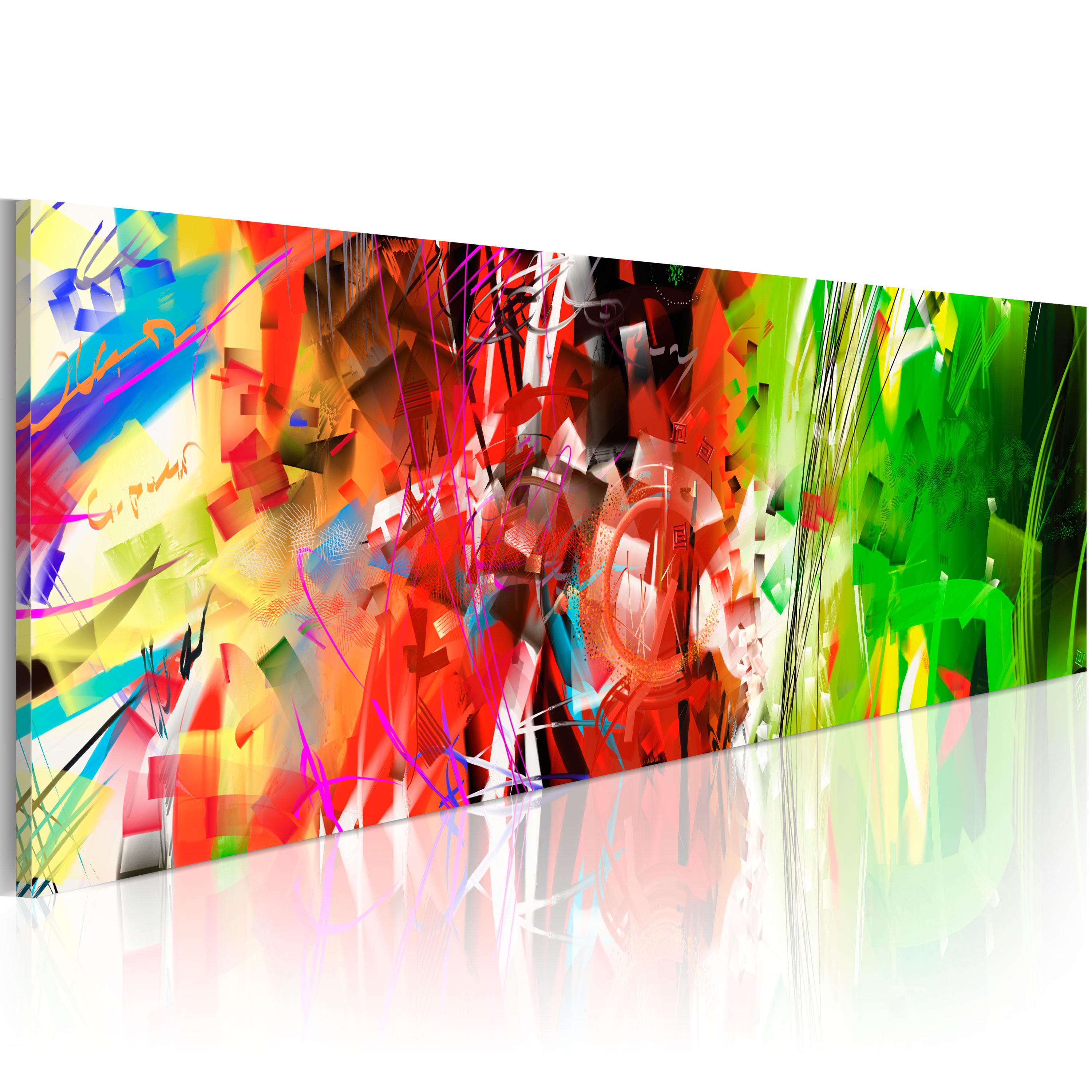 Billede - Elementære formularer - 150 x 50 cm - På italiensk lærred