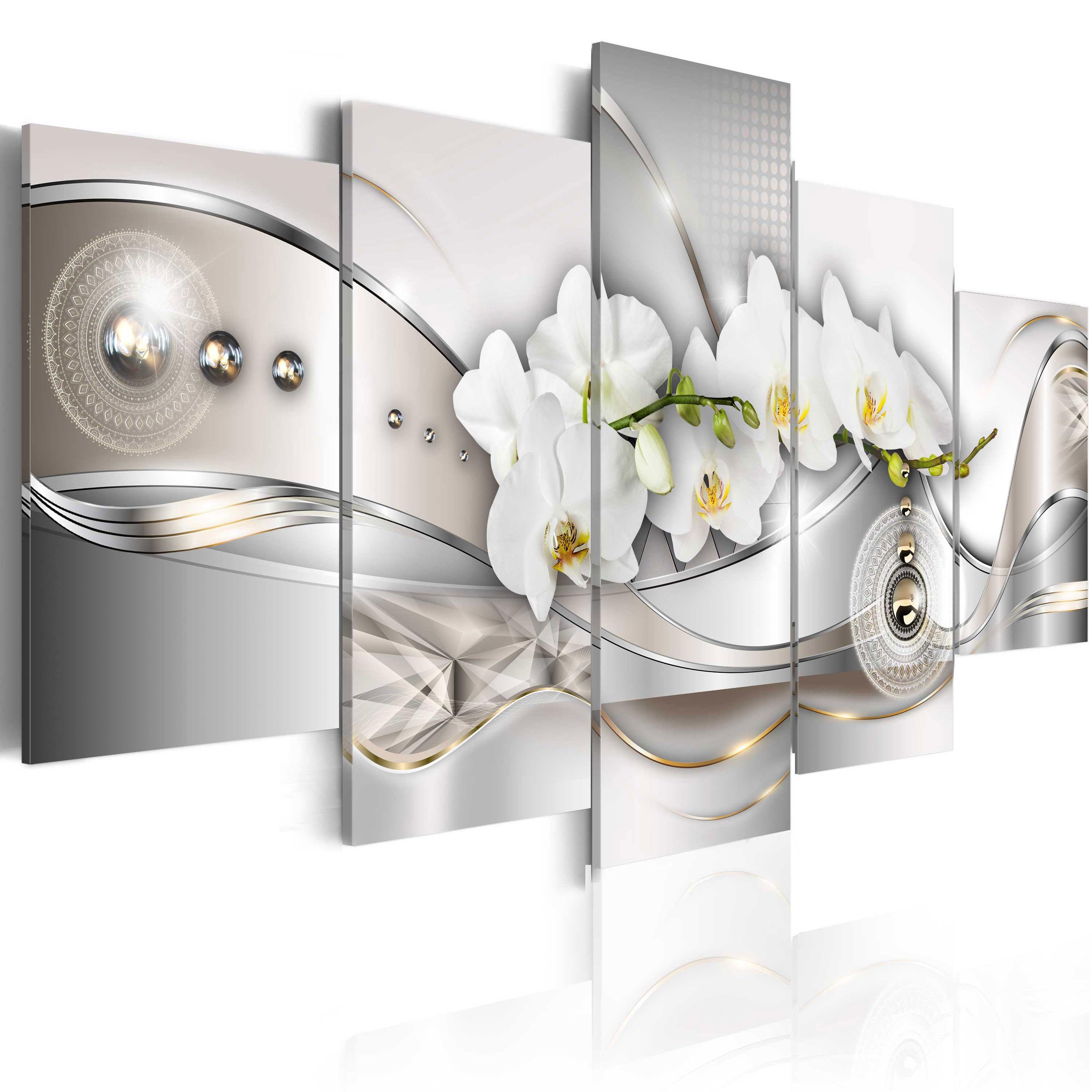 Billede - Pearl Dance of Orchids - 225 x 112.5 cm - Premium Print billede