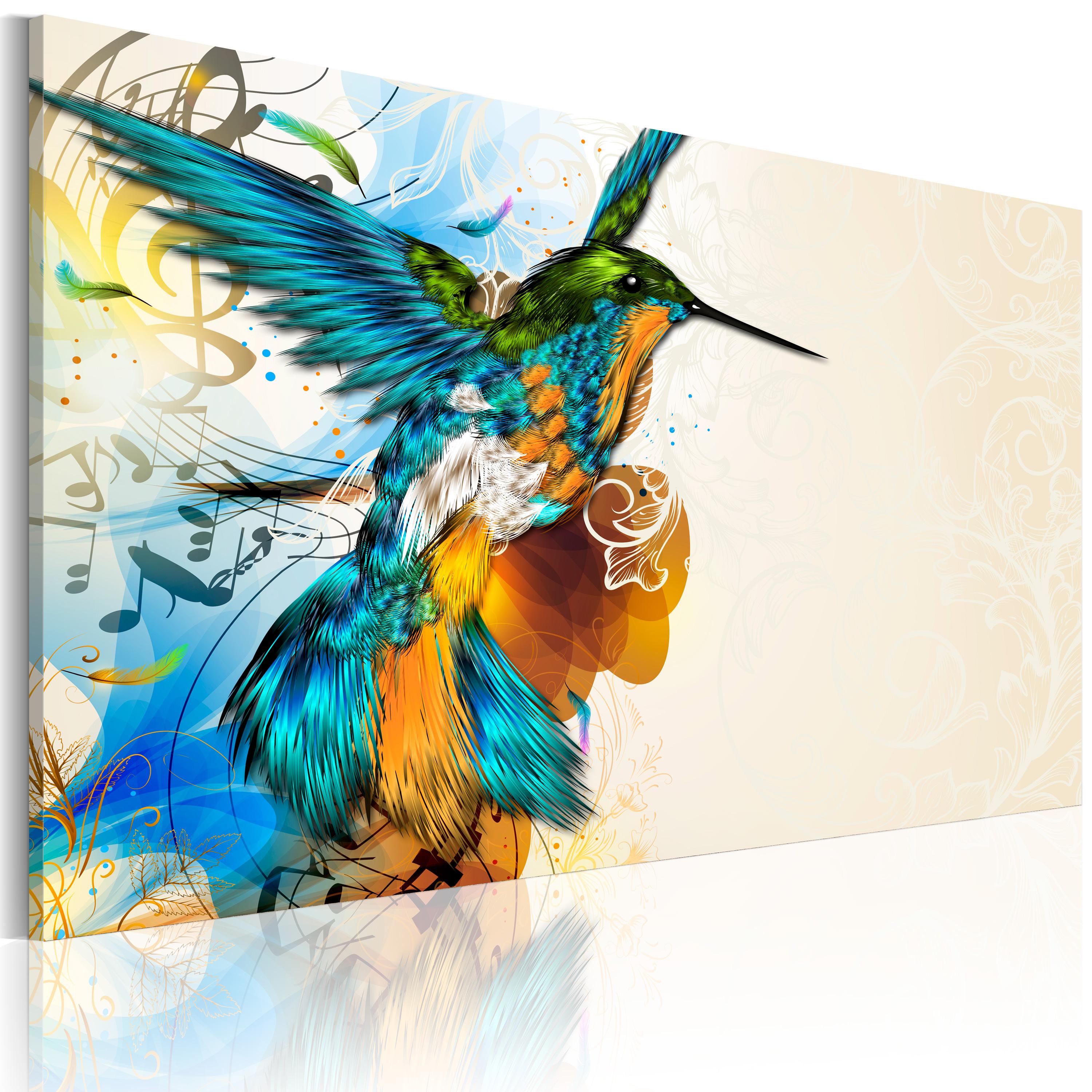 Billede - Bird's music - 90 x 60 cm - Standard