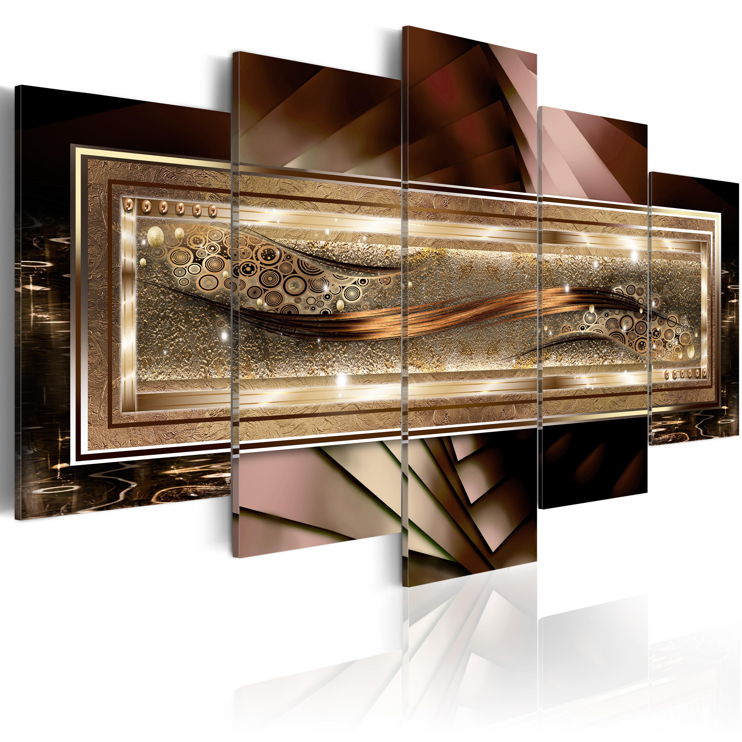 Billede - Gold thread - 200 x 100 cm - Premium Print billede