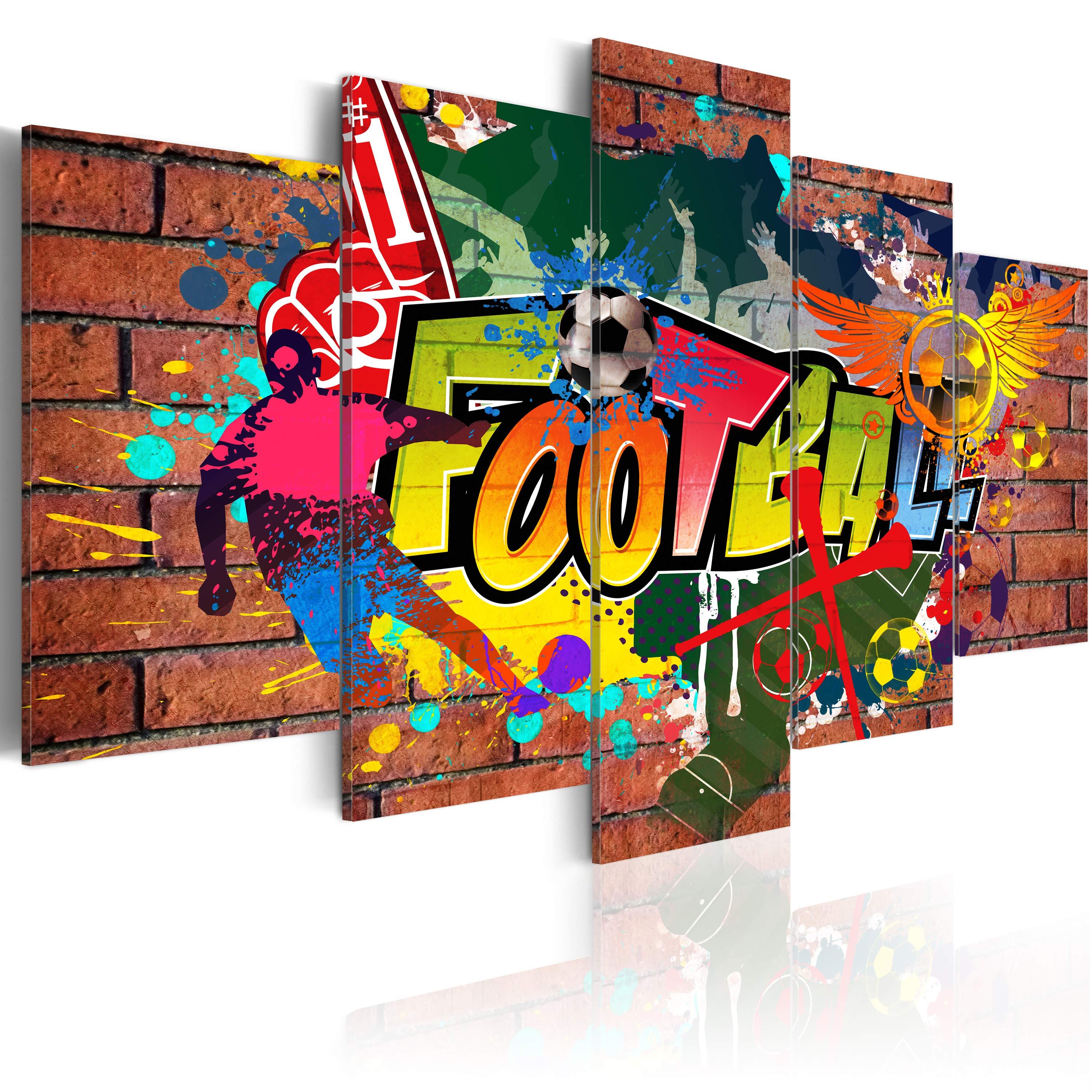 Billede - soccer (graffiti) - 225 x 112.5 cm - Premium Print billede