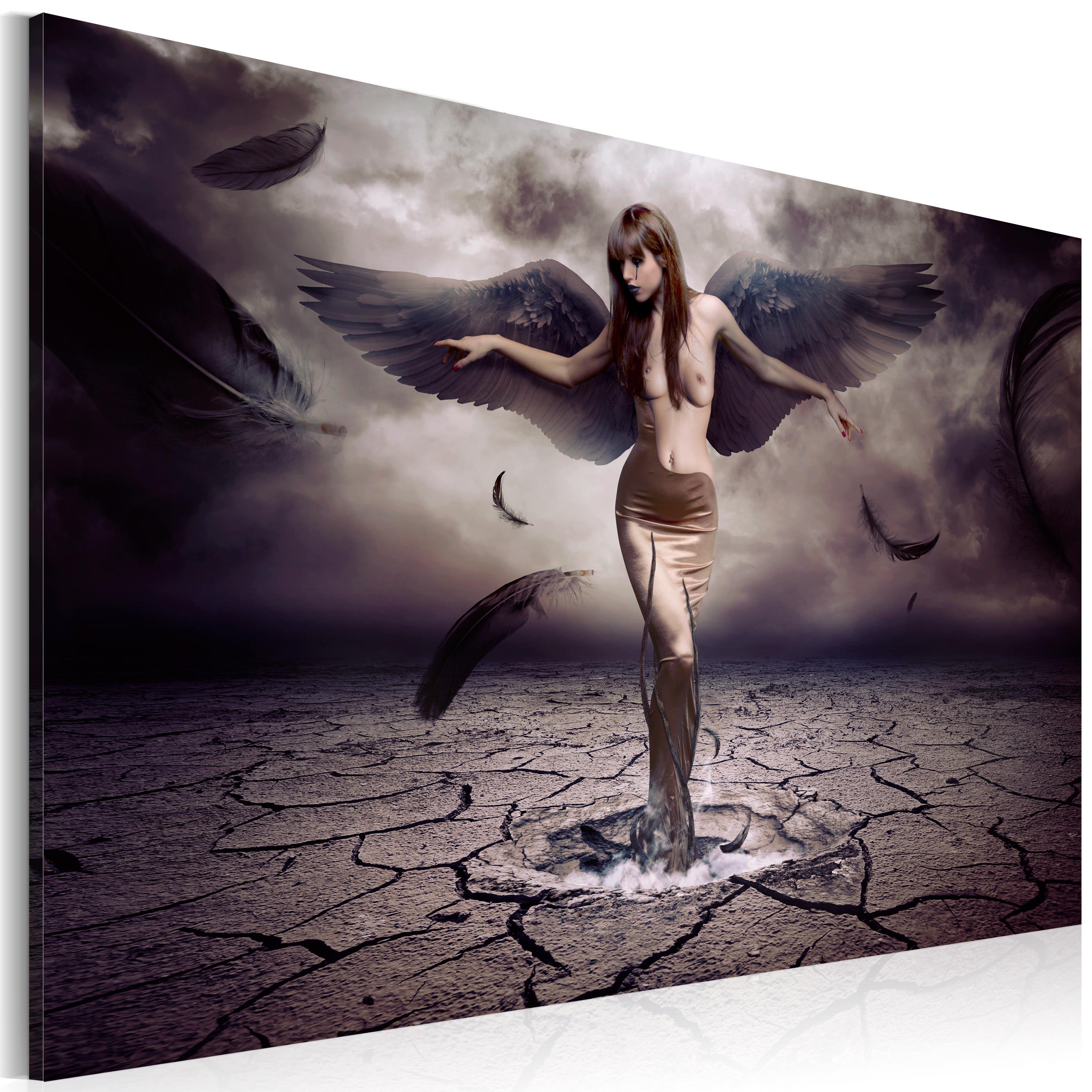 Billede - Black angel - 120 x 80 cm - På italiensk lærred
