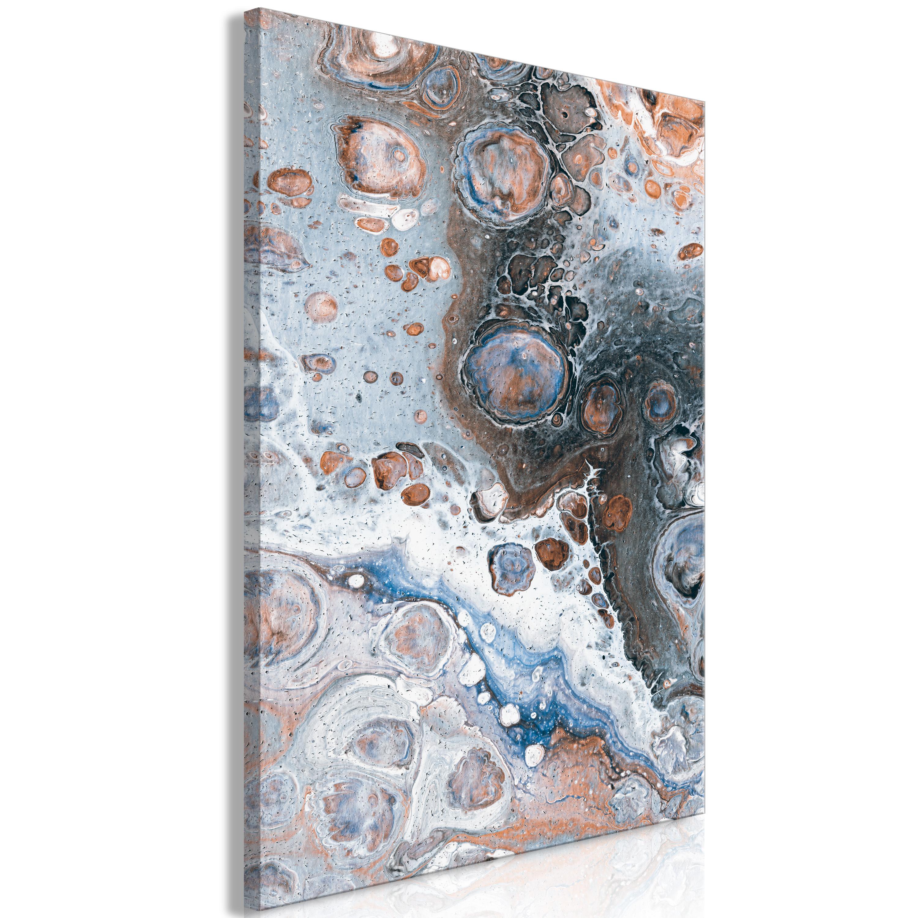 Billede - Blue Sienna Marble (1 Part) Vertical - 80 x 120 cm - Premium Print billede