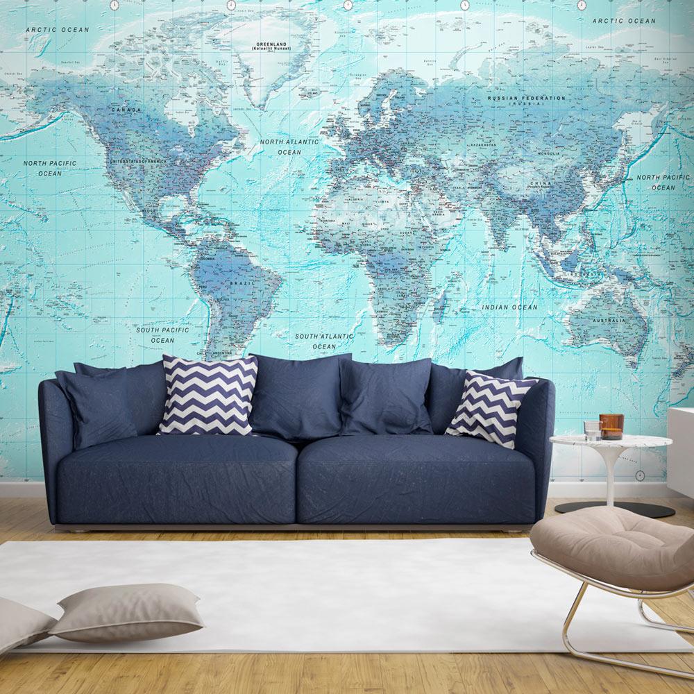 Fototapet - Sky Blue World - 100 x 70 cm - Premium billede
