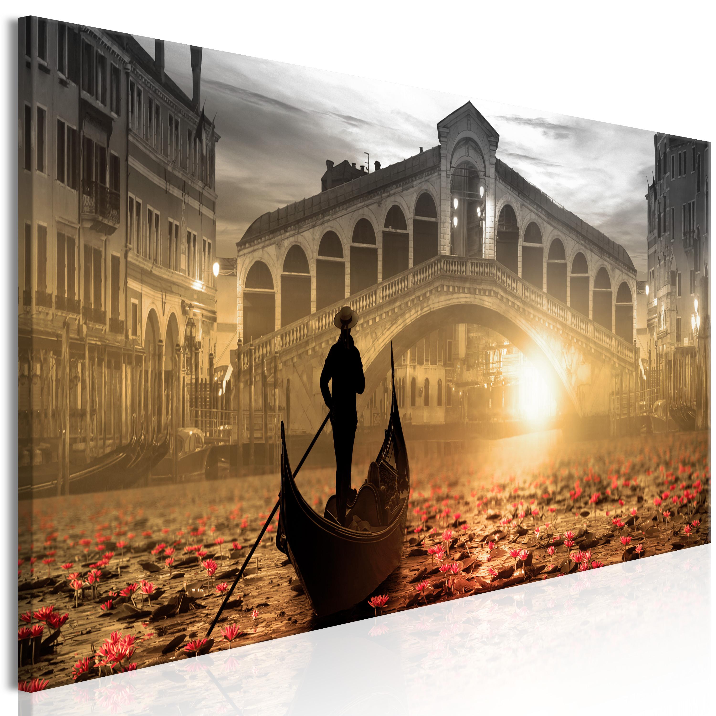 Billede - Magic Venice (1 Part) Narrow Orange - 135 x 45 cm - Premium Print billede