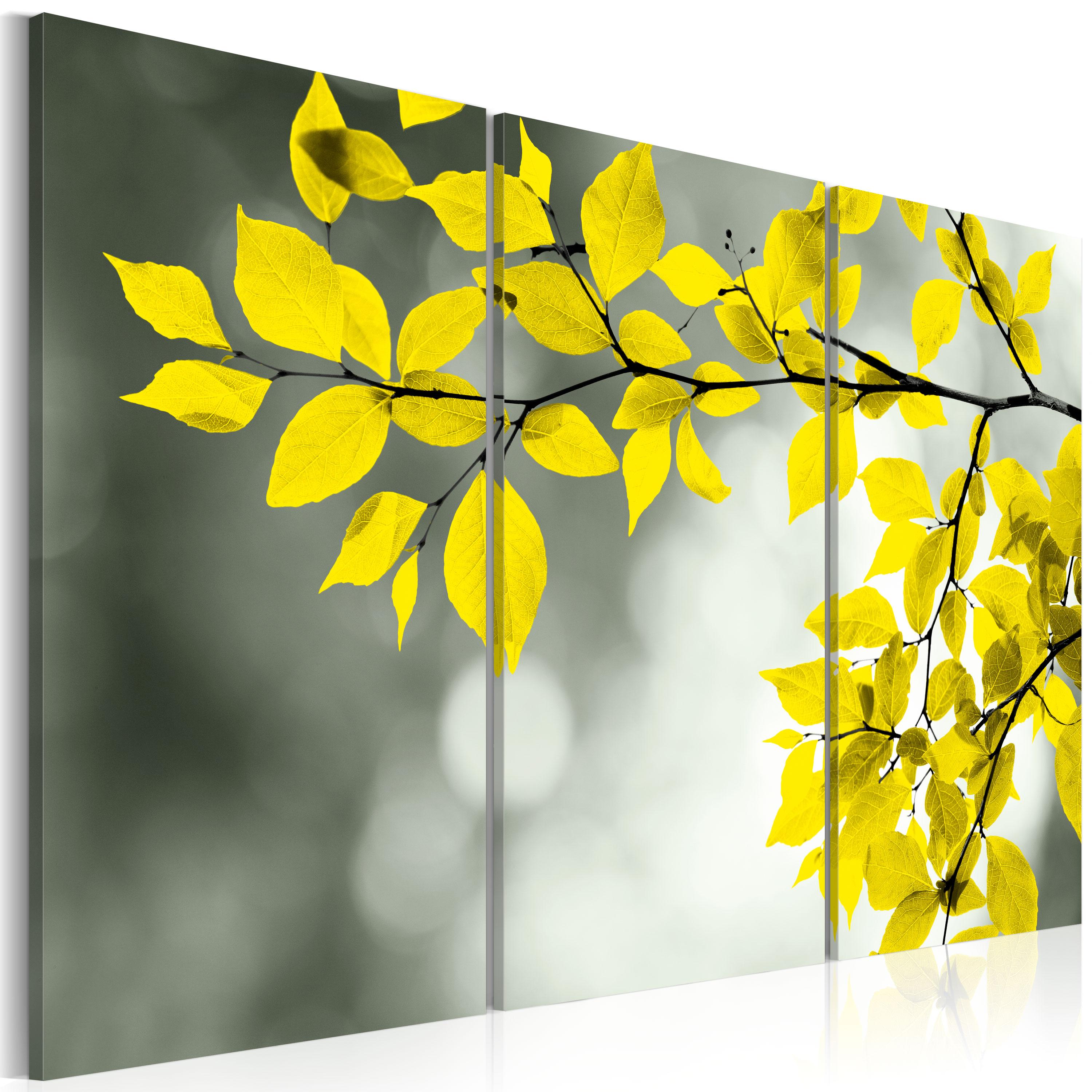 Billede - Gold sprig - 90 x 60 cm - Premium Print billede
