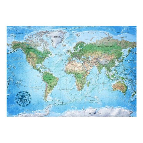 Fototapet - World Map: Traditional Cartography