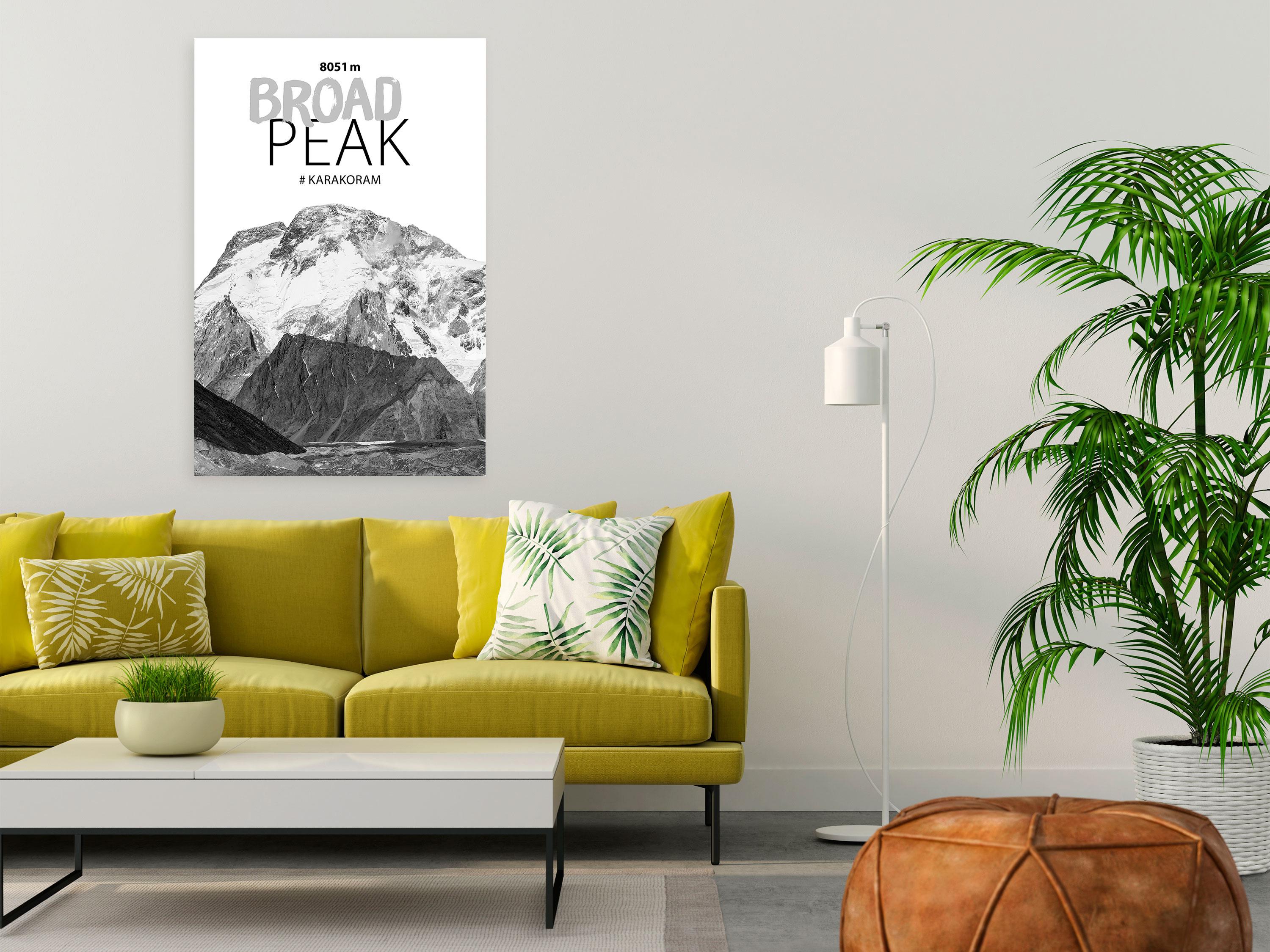 Billede - Broad Peak (1 Part) Vertical - 60 x 90 cm - Premium Print billede