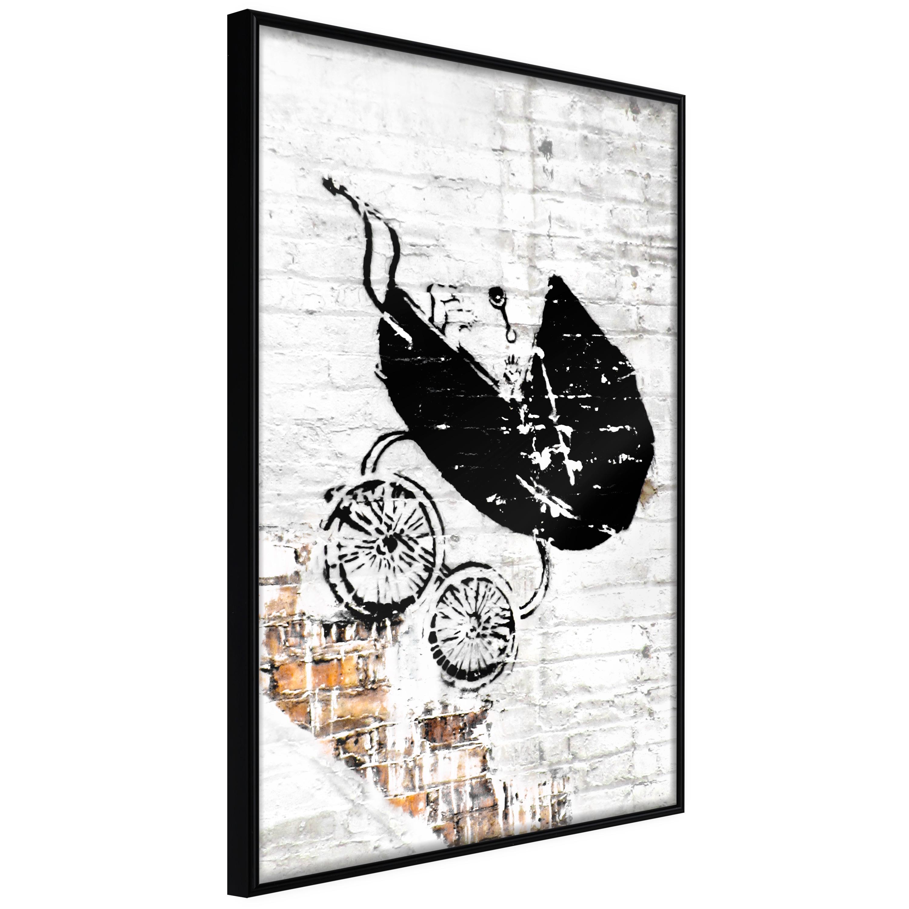 Plakat - Speeding Stroller - 30 x 45 cm - Sort ramme billede