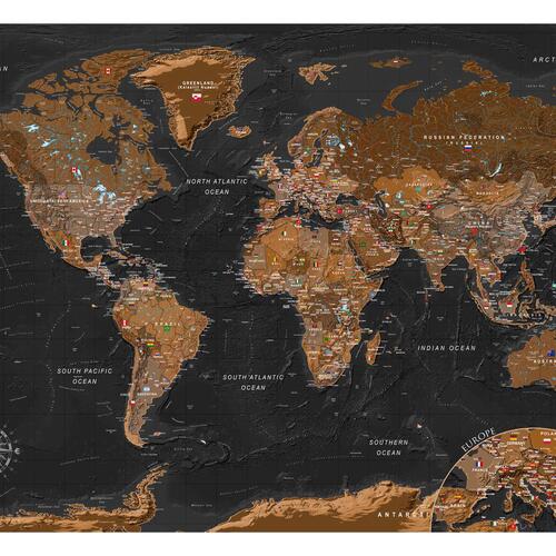 Fototapet - World: Stylish Map