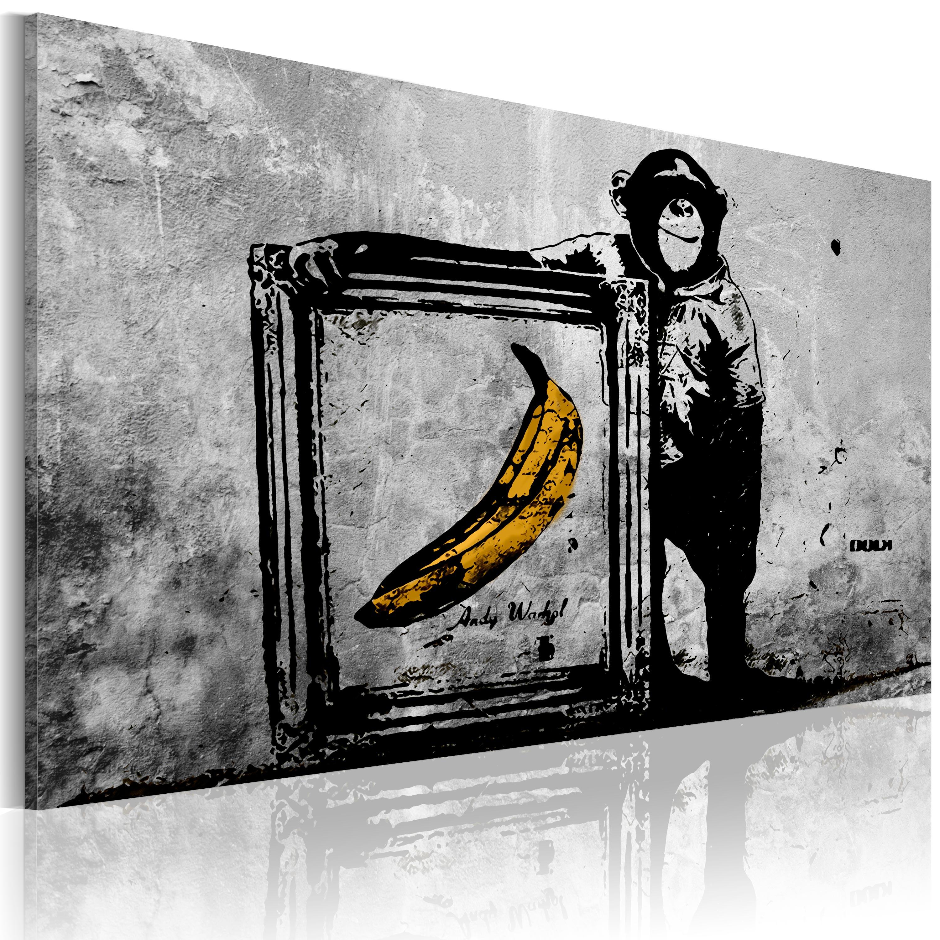 Billede - Inspired by Banksy - black and white - 30 x 20 cm - Premium Print billede