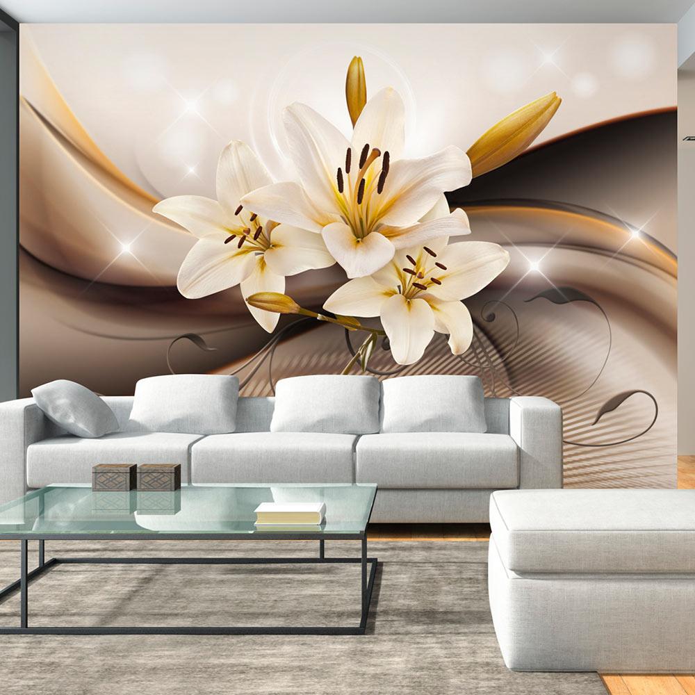 Fototapet - Golden Lily - 100 x 70 cm - Standard billede