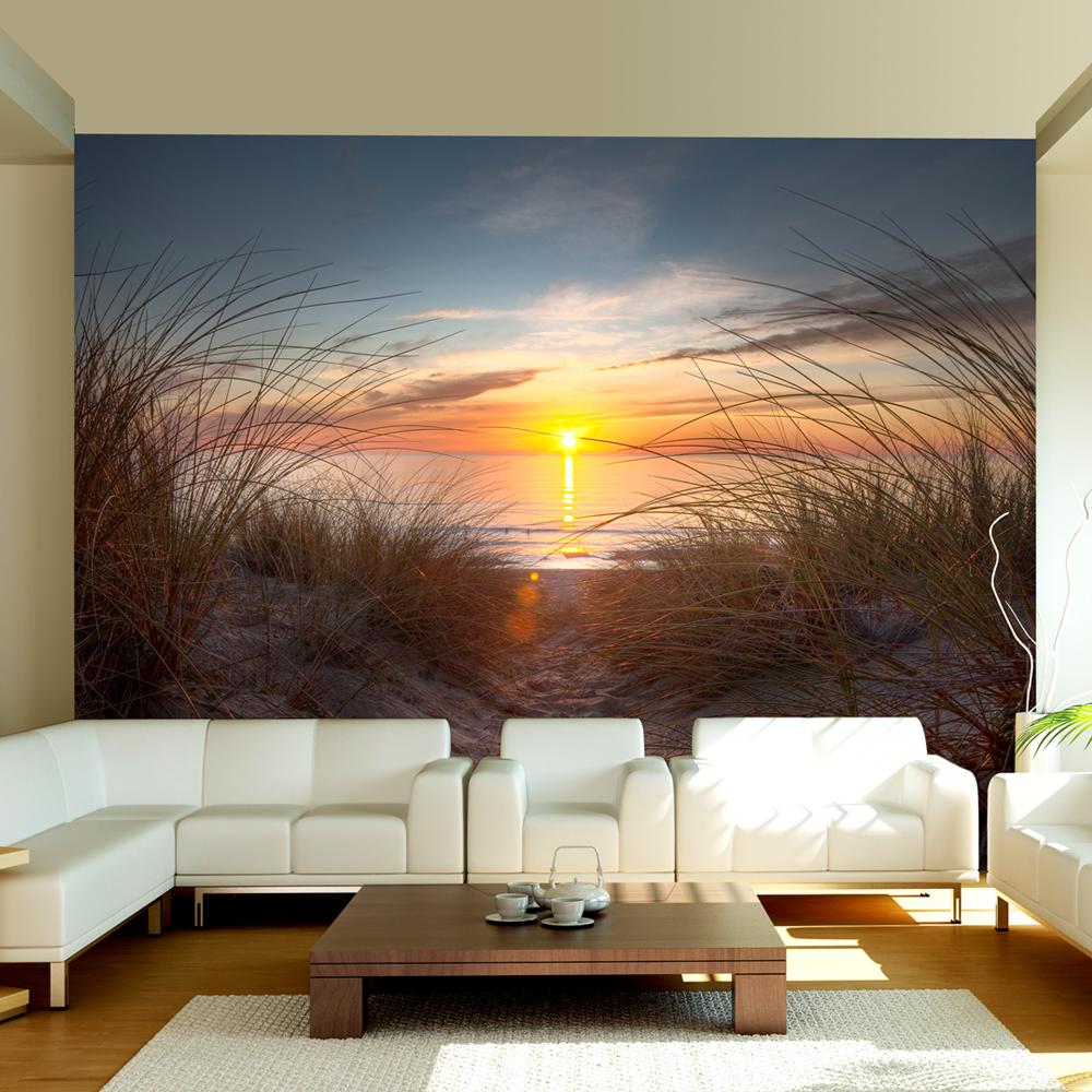 Fototapet - Sunset over Atlanterhavet - 250 x 193 cm - Premium billede