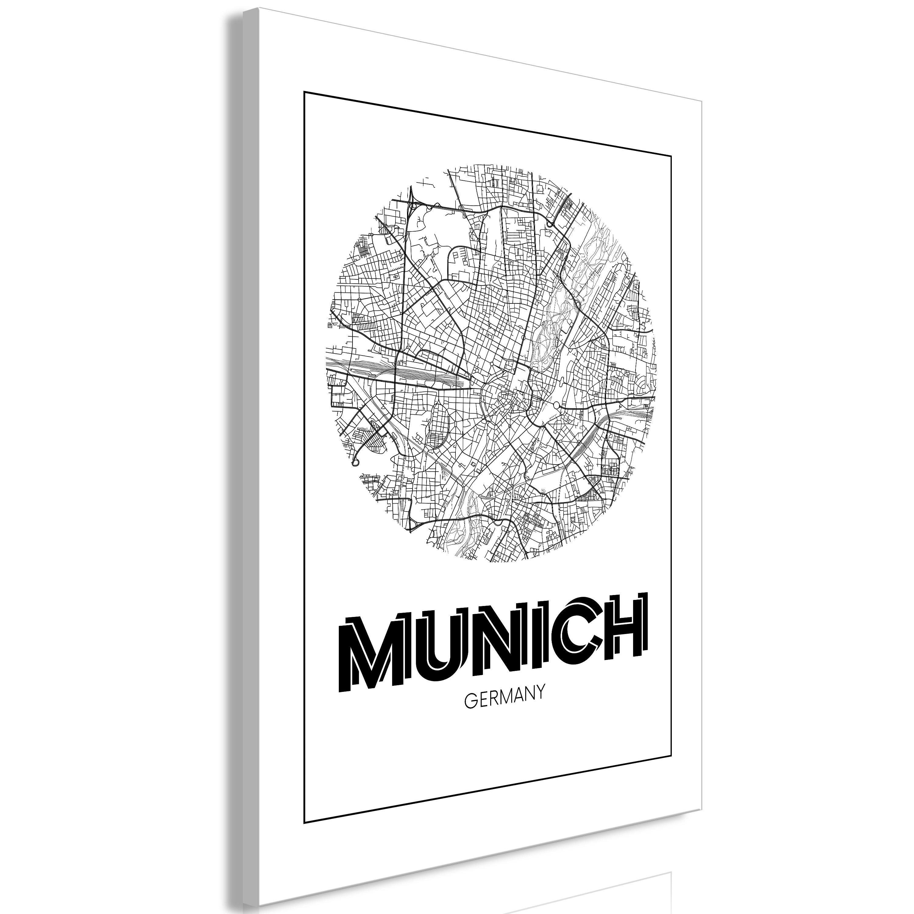 Billede - Retro Munich (1 Part) Vertical - 20 x 30 cm - Standard billede