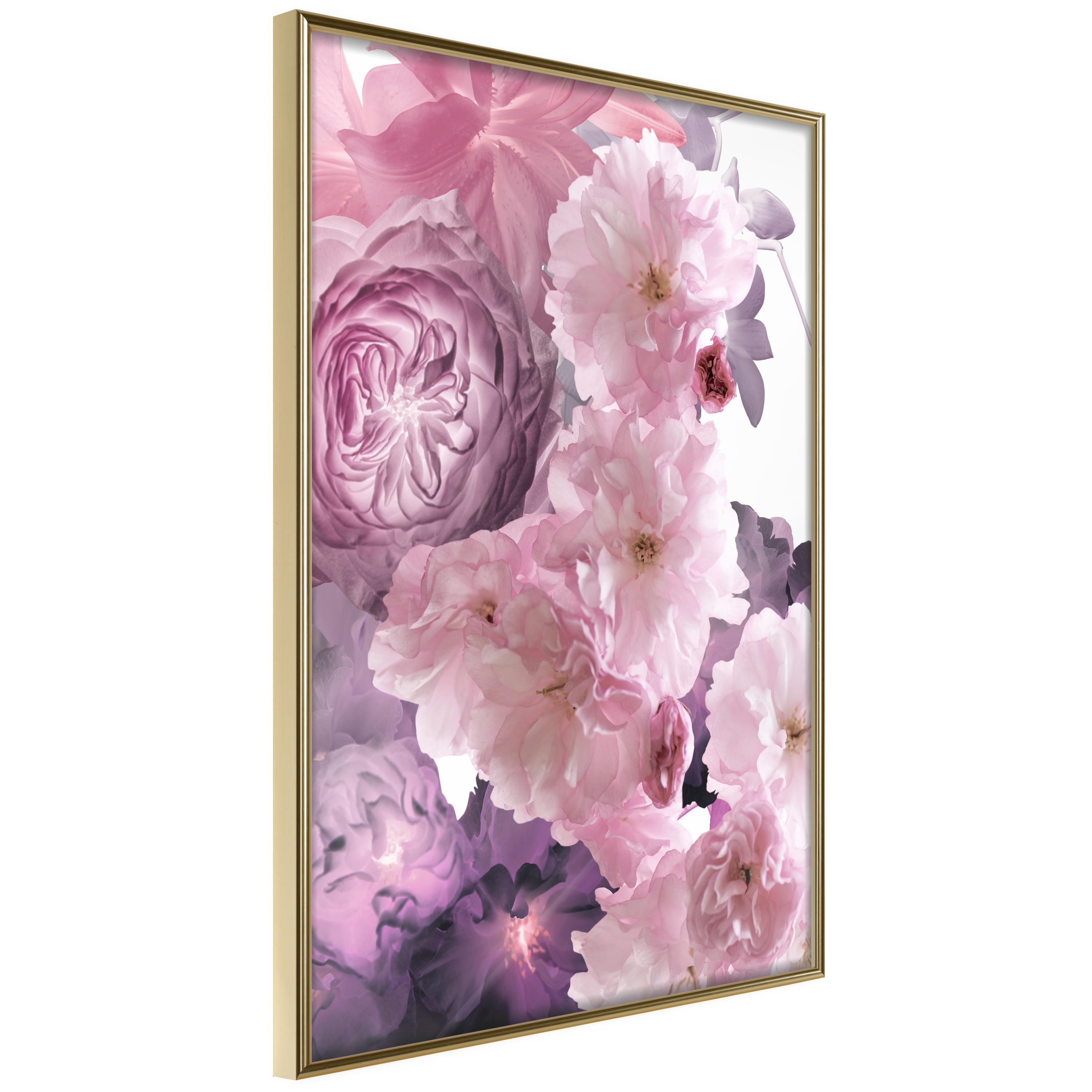Plakat Fan Flowers Guldramme