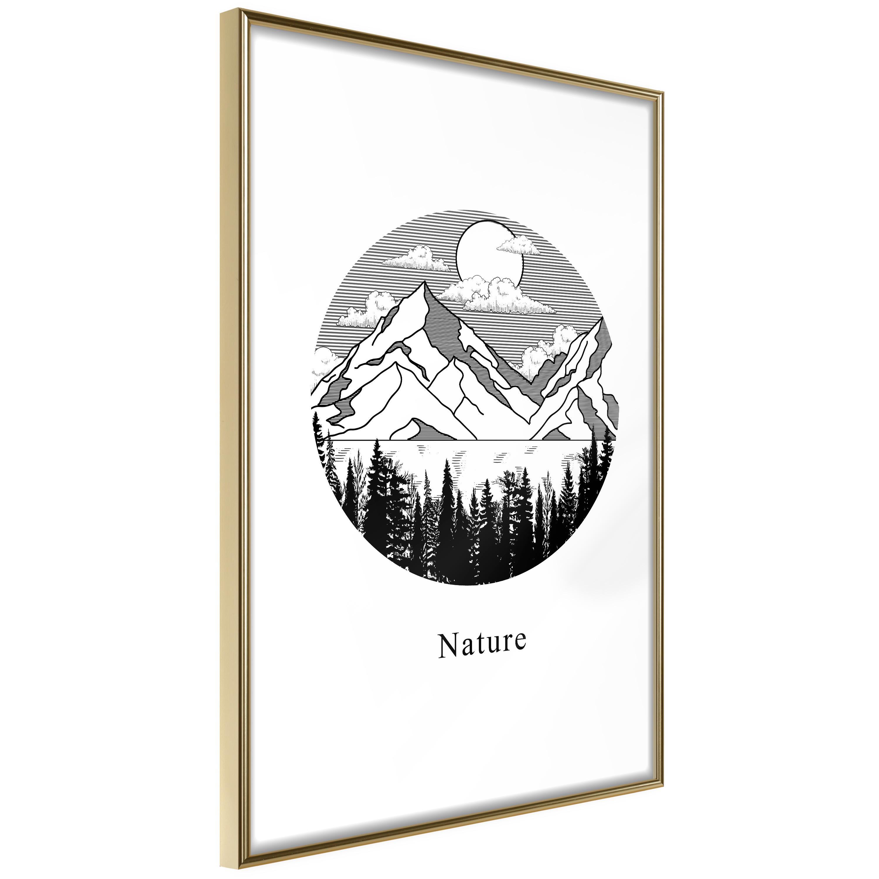 Plakat - Lost Land - 20 x 30 cm - Guldramme billede