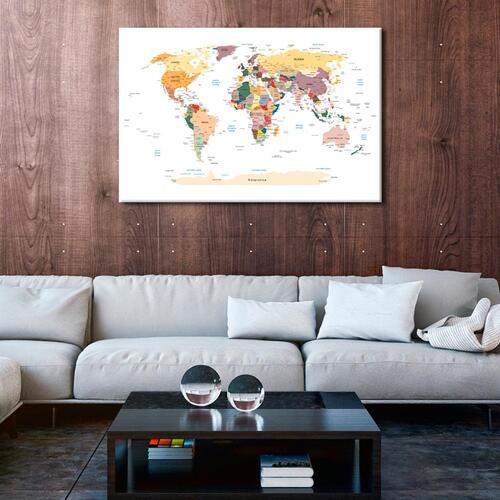 Billede på kork - World Map
