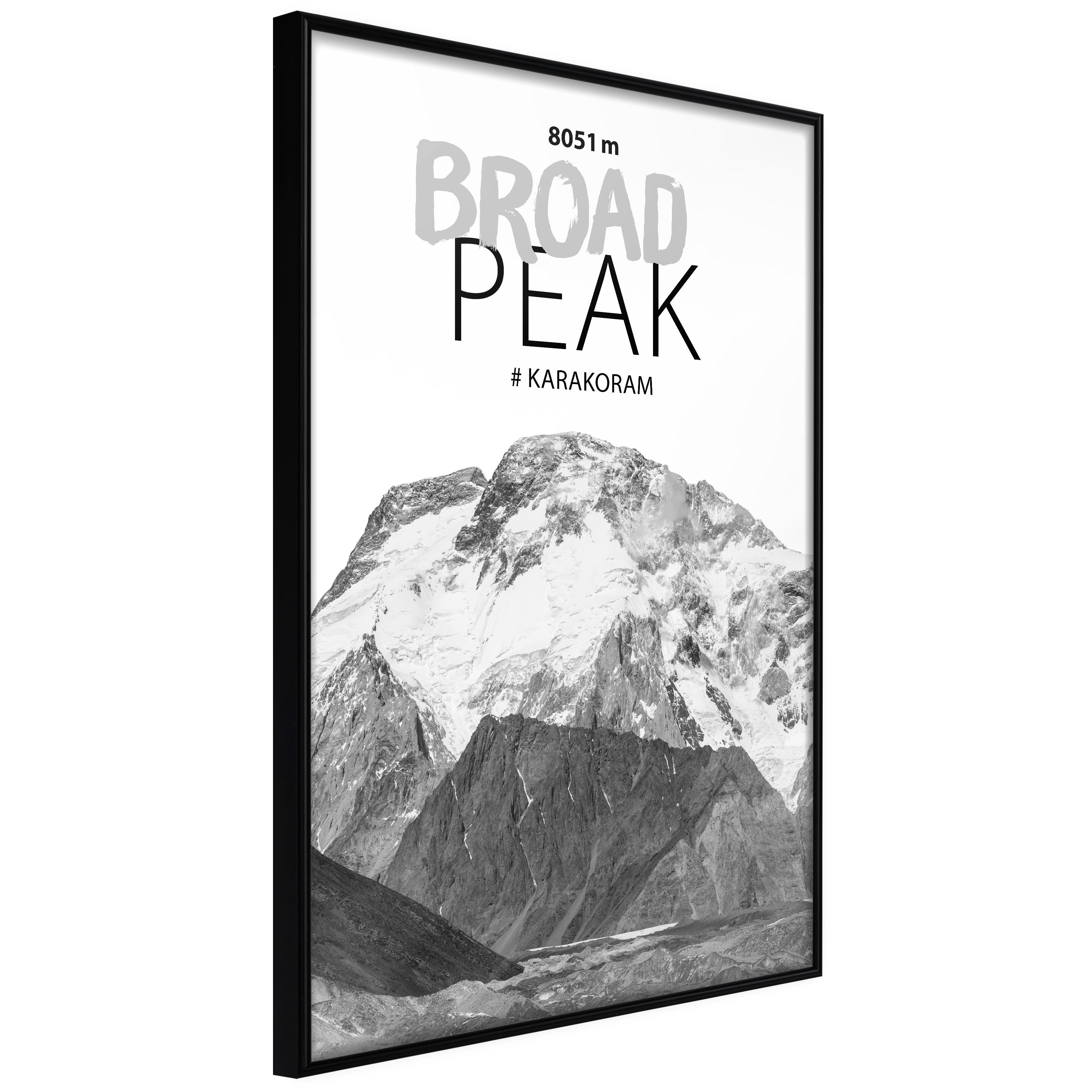 Plakat - Broad Peak - 40 x 60 cm - Sort ramme billede