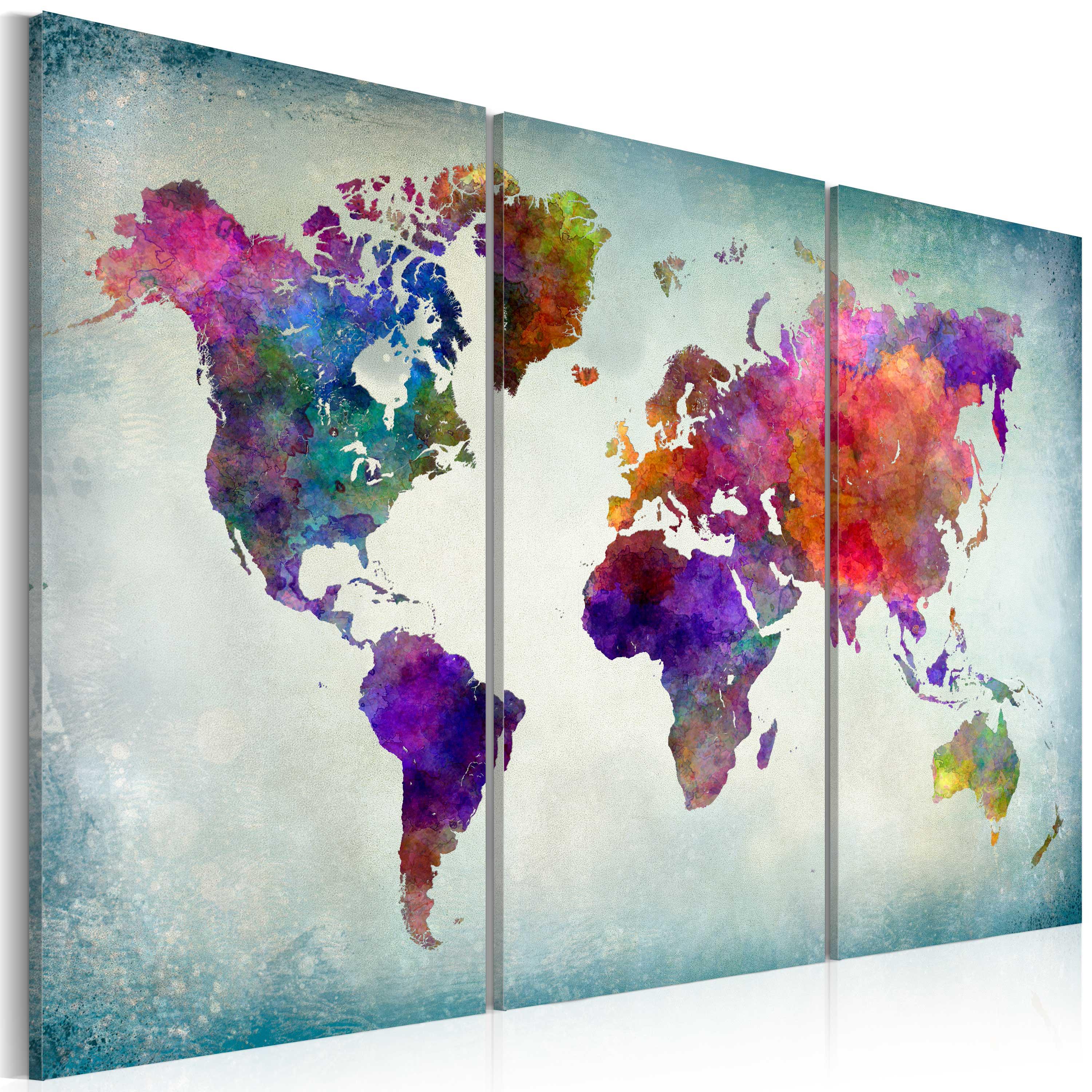 Billede - World in Colors - 60 x 40 cm - Premium Print billede