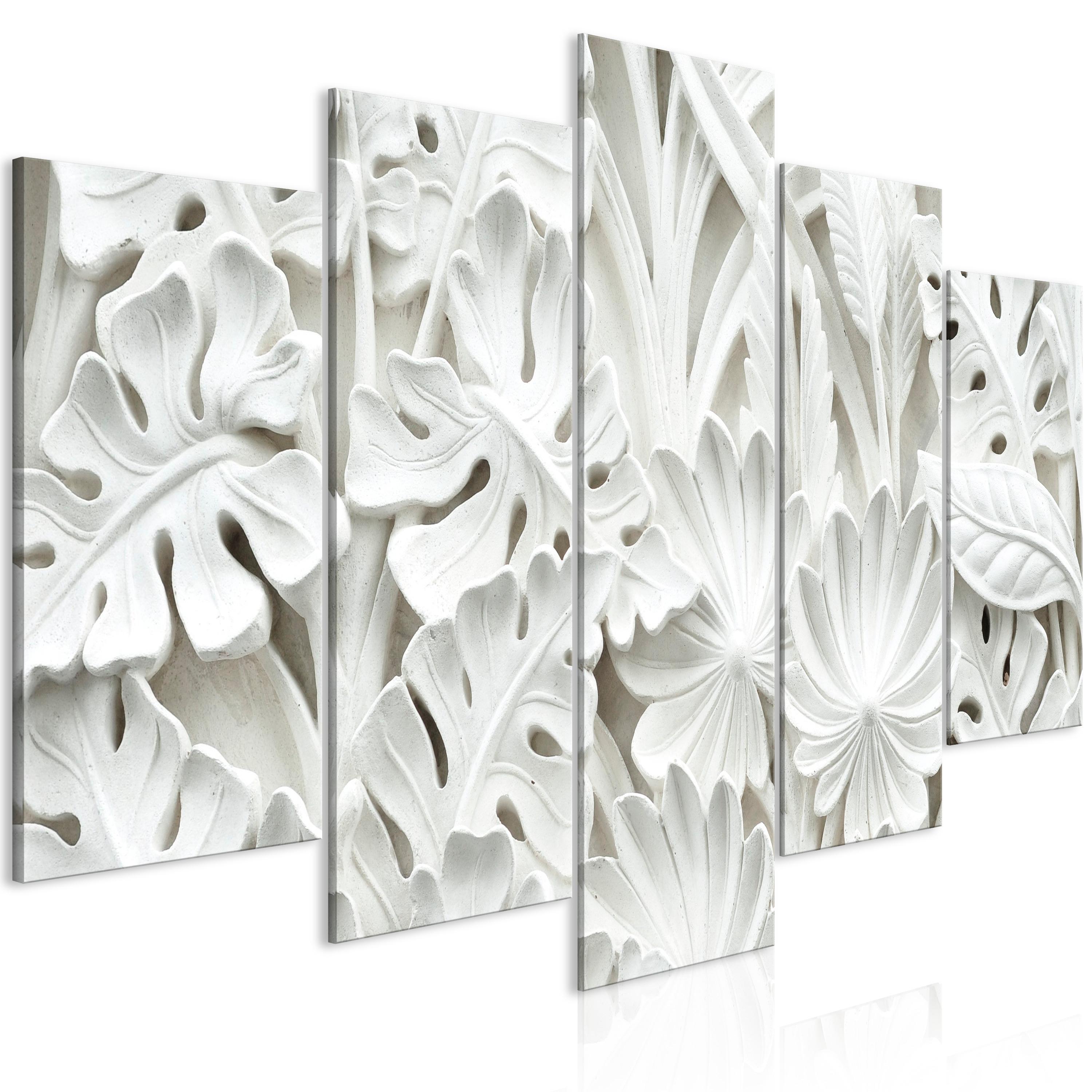 Billede - Alabaster Garden (5 dele) Wide - 225 x 112.5 cm - Premium Print billede