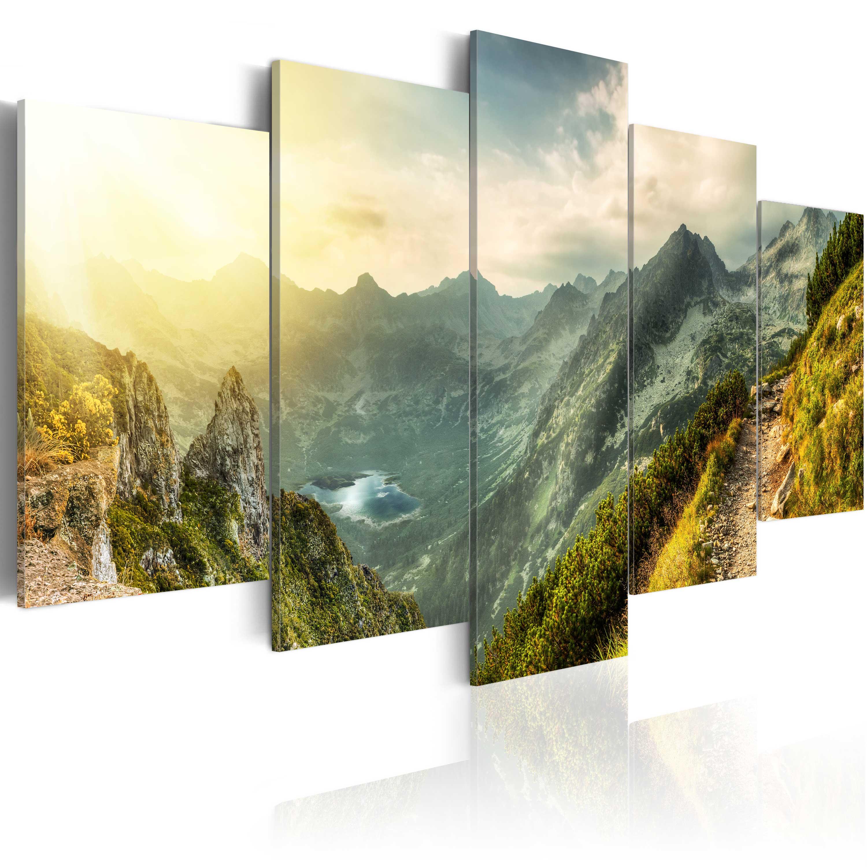 Billede - Slovak mountain landscape - 100 x 50 cm - Premium Print billede