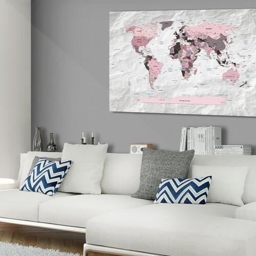 Billede - World Map: Pink Continents