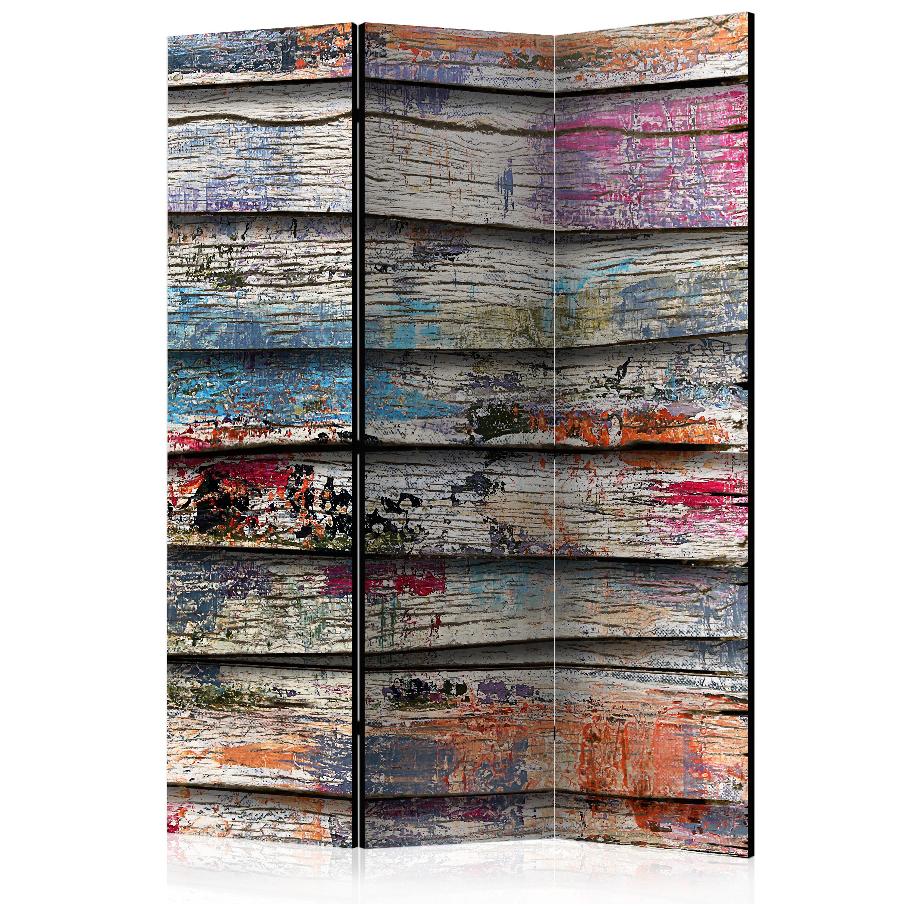 Skærmvæg Colourful Wood 135 172 Enkeltsiddet