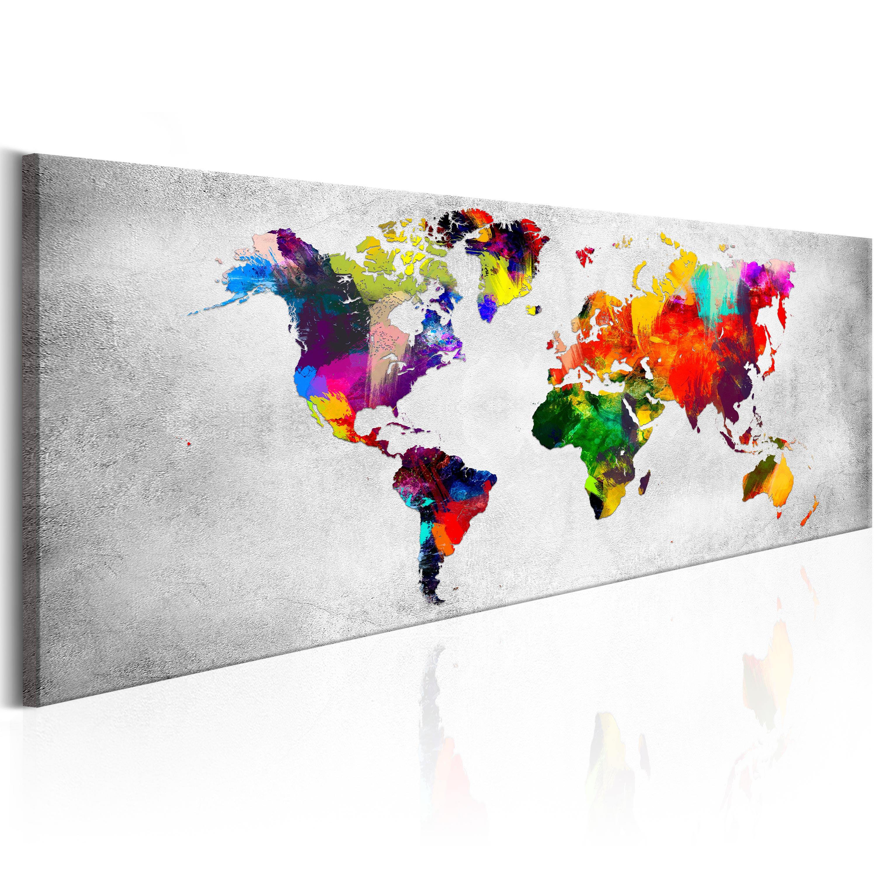 Billede - World Map: Coloured Revolution - 120 x 40 cm - Premium Print billede