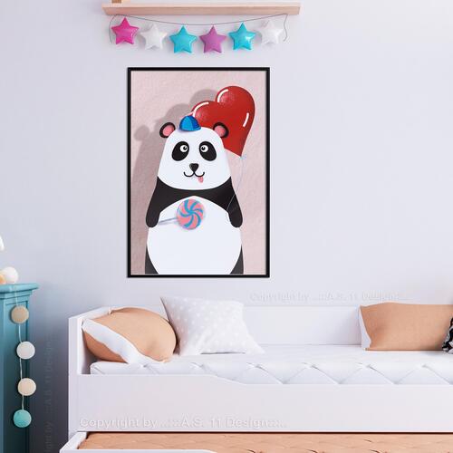 Plakat - Panda with a Balloon