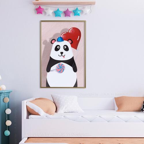 Plakat - Panda with a Balloon