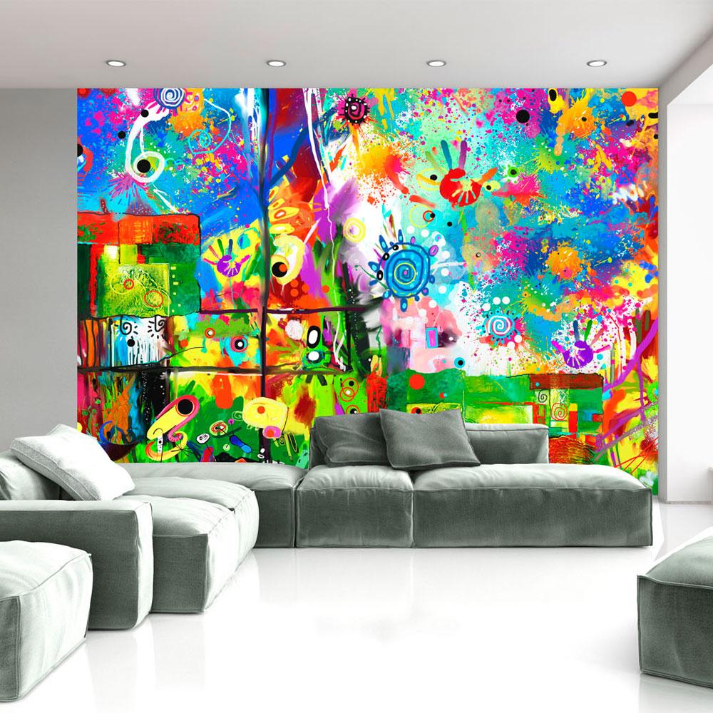 Fototapet - Colorful fantasies - 245 x 175 cm - Selvklæbende billede