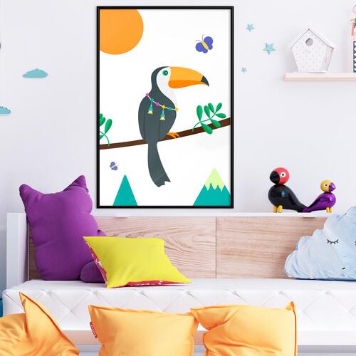 Plakat - Toucan And Butterflies