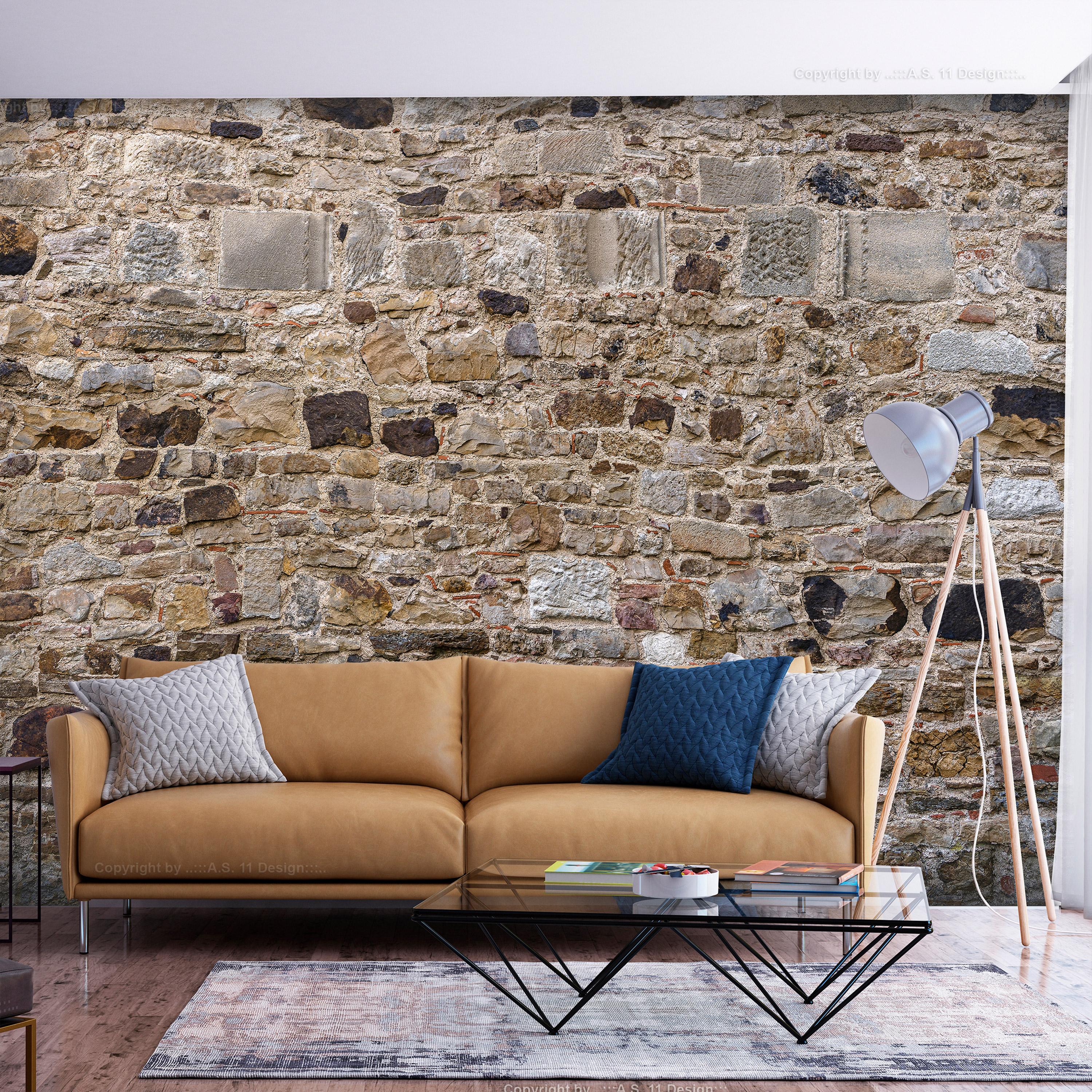 Fototapet - Stone Fence - 250 x 175 cm - Premium billede