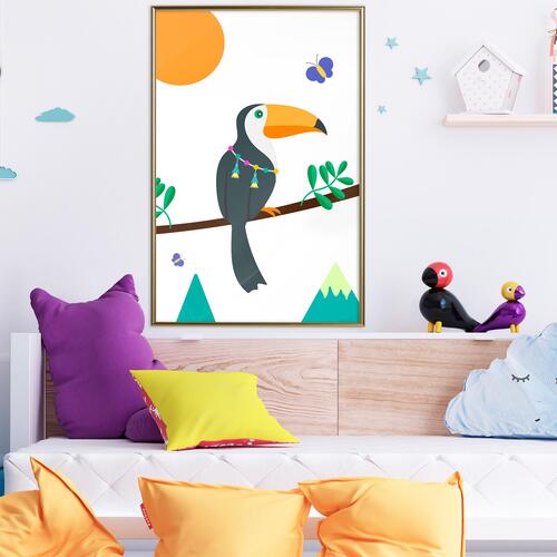 Plakat - Toucan And Butterflies
