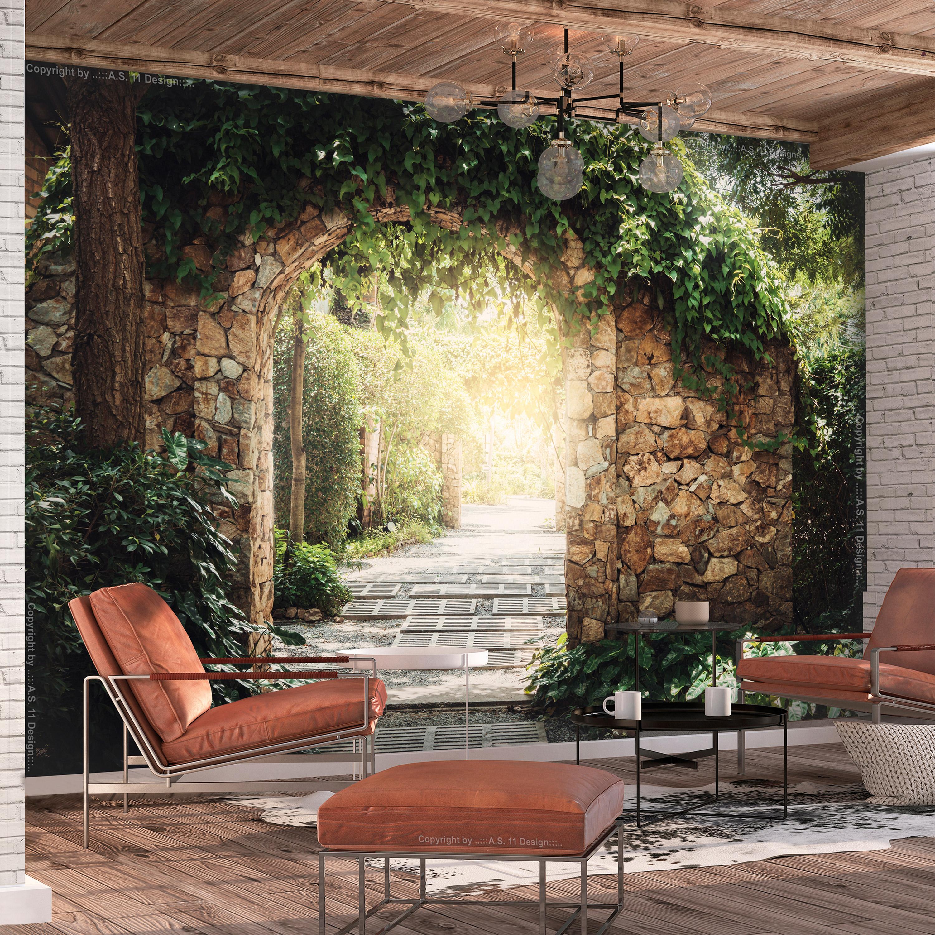 Fototapet - Sunny Alley - 250 x 175 cm - Premium billede