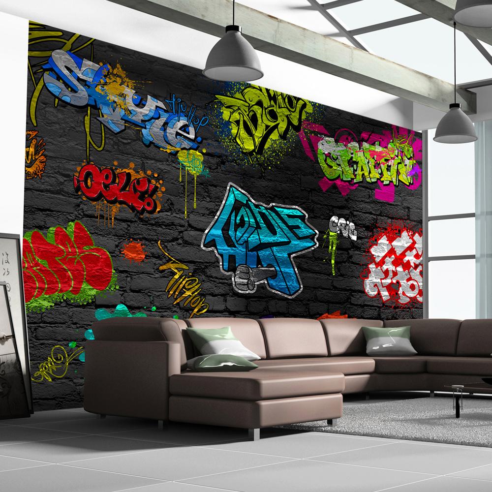 Fototapet - Graffiti wall - 196 x 140 cm - Selvklæbende billede