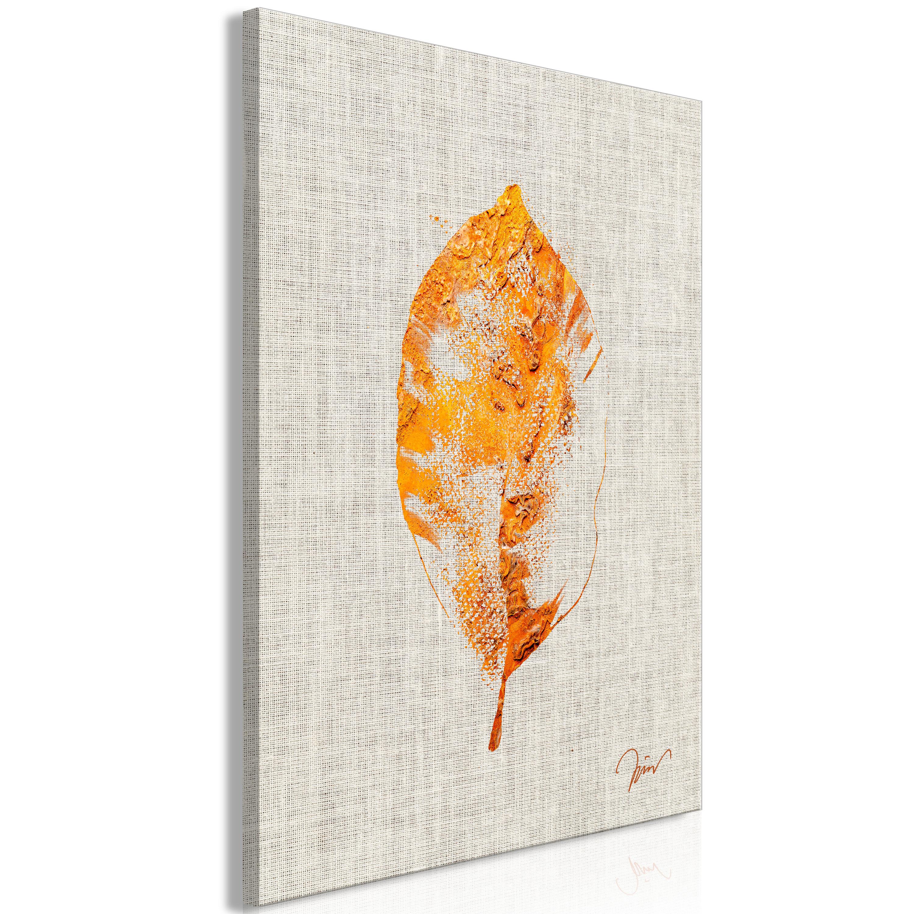 Billede - Golden Flora (1 Part) Vertical - 20 x 30 cm - Premium Print billede